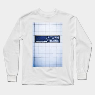 Up Town Trains, New York City. Long Sleeve T-Shirt